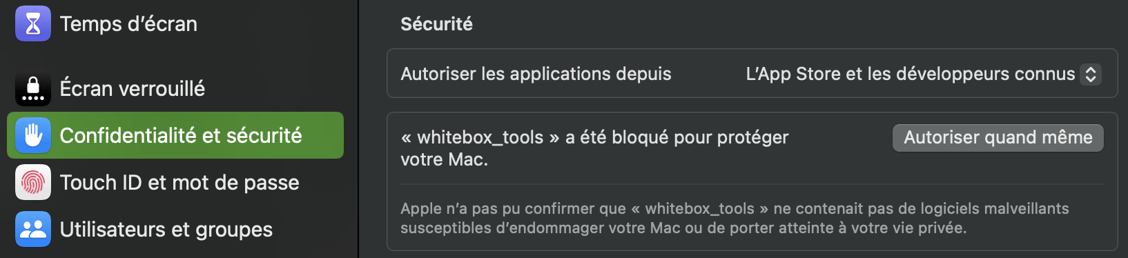 contourner autorisation