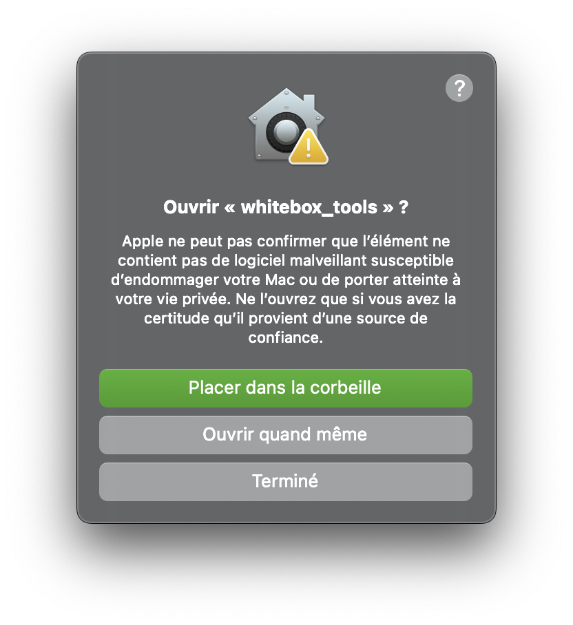 gatekeeper autorisé